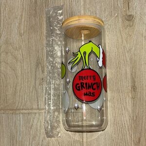 Grinchmas Glass Jar with Bamboo Lid